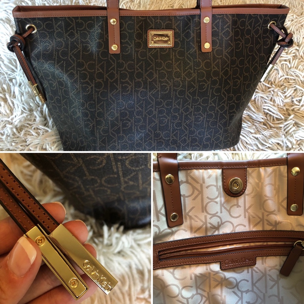 CALVING KLEIN XL Logo Tote Purse Bag